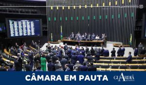 Deputados federais reunidos no plenário da Câmara dos Deputados durante sessão de votação.