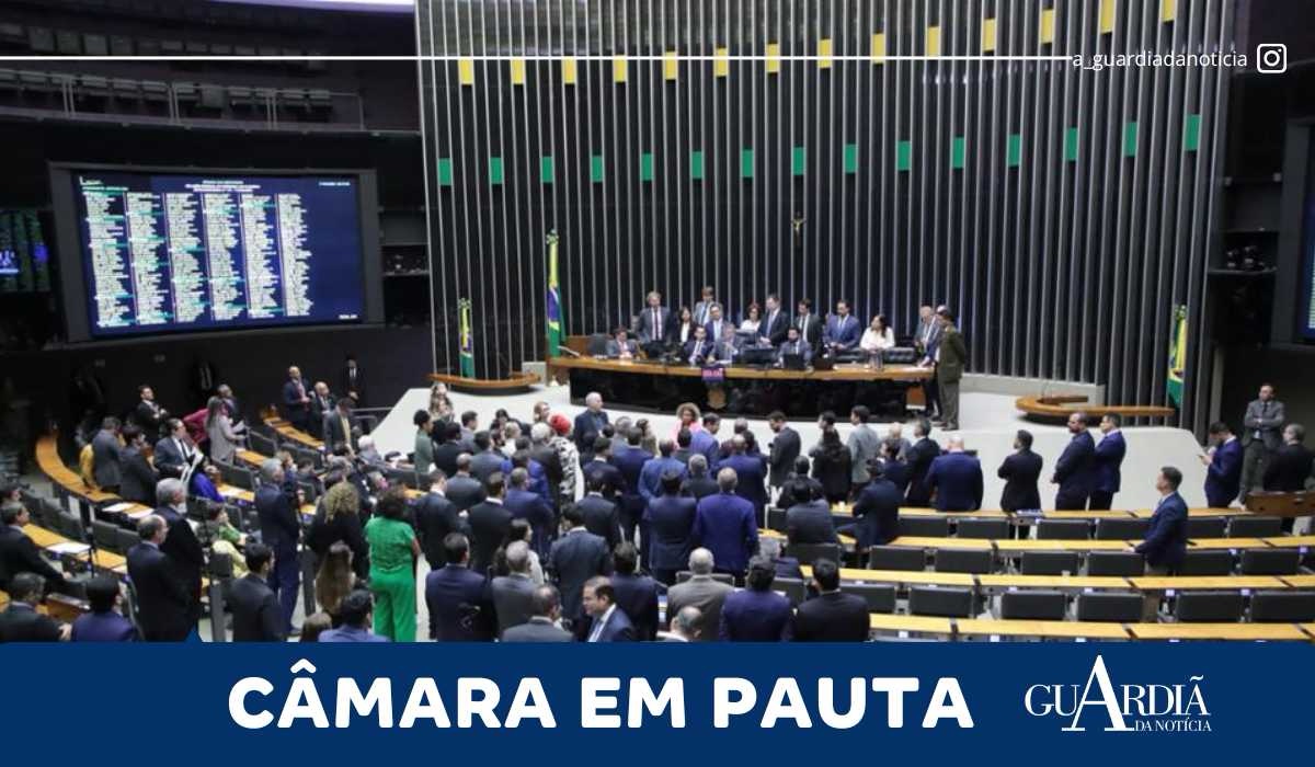 Deputados federais reunidos no plenário da Câmara dos Deputados durante sessão de votação.