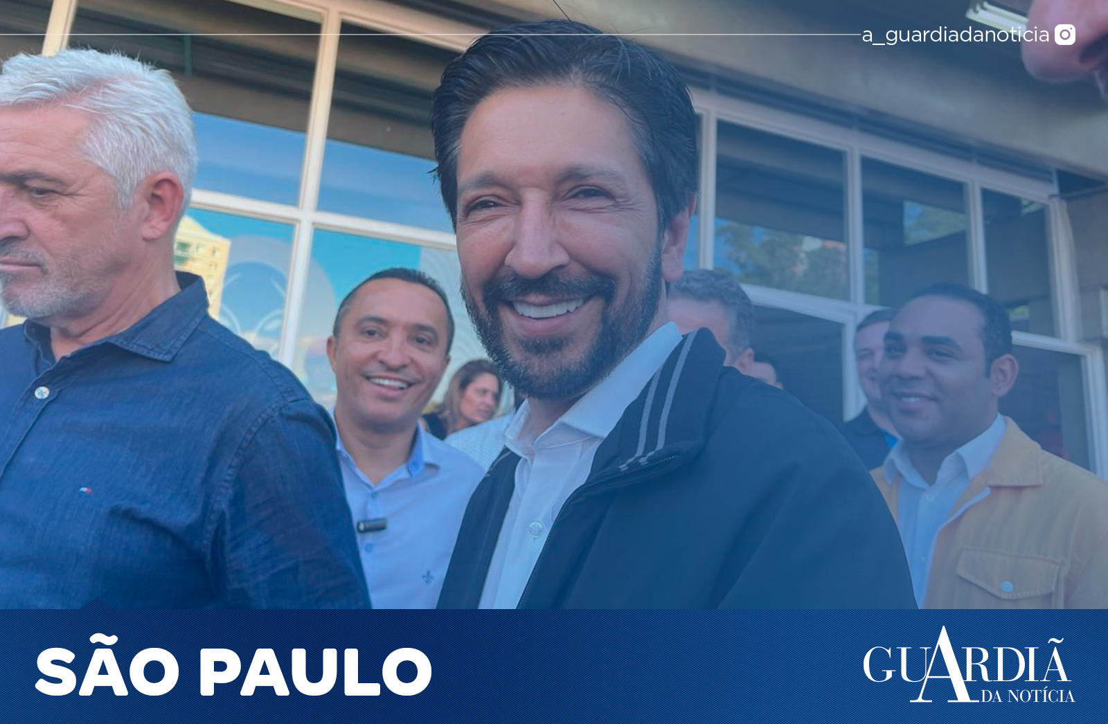 Prefeito Ricardo Nunes conversa com a reportagem Guardiã da Notícia no CEU.