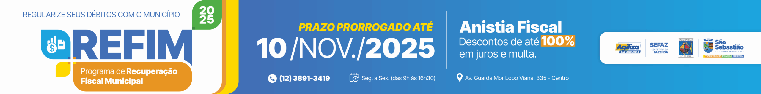 11/10 a 31/10 - São Sebastião REFIM